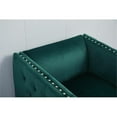 thumbnail image 3 of Pemberly Row Modern Velvet Nail Head Livingroom Chair in Green, 3 of 3