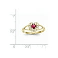 thumbnail image 2 of 10k Red & White CZ Heart Ring, 2 of 2