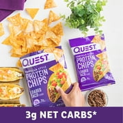 Quest Tortilla Style Protein Chips, Loaded Taco Flavor, 17g of Protein, Low Carb, Baked, 4oz