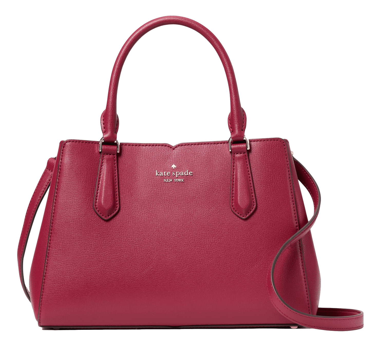 Kate Spade Tippy Small Triple Satchel in Cranberry 