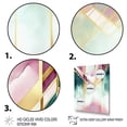 thumbnail image 3 of Designart Abstract Geode Geometric Pink And Green I Canvas Wall Art, 3 of 5