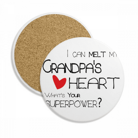 

Melt Heart Best Grandfather Love Coaster Cup Mug Tabletop Protection Absorbent Stone