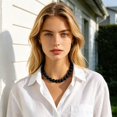 thumbnail image 2 of Beaded Necklace for Women, Statement Necklace Beads Choker Necklaces, Necklaces for Women, Bead Durable Waterproof Choker, Handmade Summer Jewelry for Beach, 2 of 3