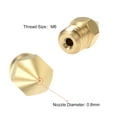 thumbnail image 3 of 0.8mm 3D Printer Nozzle Head M6 Thread for MK8 1.75mm Extruder Print, Brass 5pcs, 3 of 4