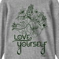 thumbnail image 2 of Spellbound Fairy & Flowers Love Yourself Youth Athletic Heather Crew Neck Long Sleeve Tee -Large, 2 of 7