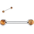 thumbnail image 4 of Glaciersei Nipple Ring Internally Threaded Nipple Barbell 14G Nipple Piercing Jewelry G23 Titanium, 4 of 5