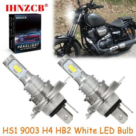 IHNZCB for Yamaha Bolt XVS950 2014-2017 - 2X HS1 9003 H4 HB2 LED Headlights Bulb 50W White YTB,Motorcycle Light,Y104