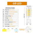 thumbnail image 2 of G9 LED Light Bulb, 6Watt, 600 lumens, 60W Equivalent (6000K), CRI80, Dimmable, CETL (4-Pack), 2 of 7
