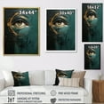 thumbnail image 4 of Designart "Serene Emerald Eye Eclipse Moon" Moon Wall Art Living Room, 4 of 7