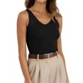 thumbnail image 2 of Fantaslook V Neck Tank Tops for Women Sleeveless Summer Tops Ribbed Casual Slim Shirts Basic Knit Tees, 2 of 7