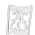 thumbnail image 2 of Open Scroll Back Wooden Side Chair with Padded Seat, Set of 2, White, 2 of 5