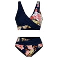 thumbnail image 4 of Floral Print Tankini Swimsuit Two Piece Beachwear With High Waist Bottoms And Adjustable, 4 of 4