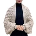 thumbnail image 4 of HNMKIU Solid Knitted Scarf Soft Warm Winter Fashion Elegant Cozy Wrap Shawl For Daily Use ,Beige, 4 of 4