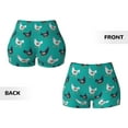 thumbnail image 5 of Haiem Funny Chicken No Front Seam Biker Shorts for Women Yoga Workout Gym Bike Shorts with Tummy Control Moisture-Wicking-Large, 5 of 9