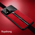 thumbnail image 1 of Ultra-thin Plexiglass Luxury Leather Silicone Phone Case Cover For SAMSUNG Galaxy S20 PLUS (Red), 1 of 5