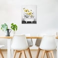 thumbnail image 3 of Yellow Floral Wall Art for Living Room,Yellow and Gray Flower Butterfly in Bathtub on Rustic Wood Canvas Wall Art Country Wildflower Framed Wall Art for Bathroom Bedroom Decor,16L X 12W inches, 3 of 6