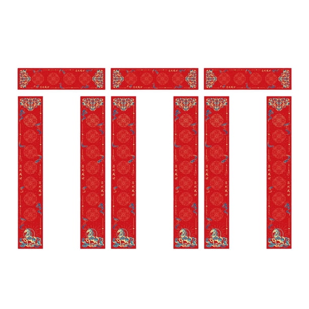 3 juegos de papel de copla en blanco rojo Xuan papel de caligrafía decoraciones Chunlian para Estilo D