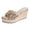 1-Gold, variant on Platform Wedge Sandals for Women Chunky Lug Sole Heels Rhinestone Glitter Comfortable Slides Party Summer Beach Walking Shoes 1-Gold Size 6.5