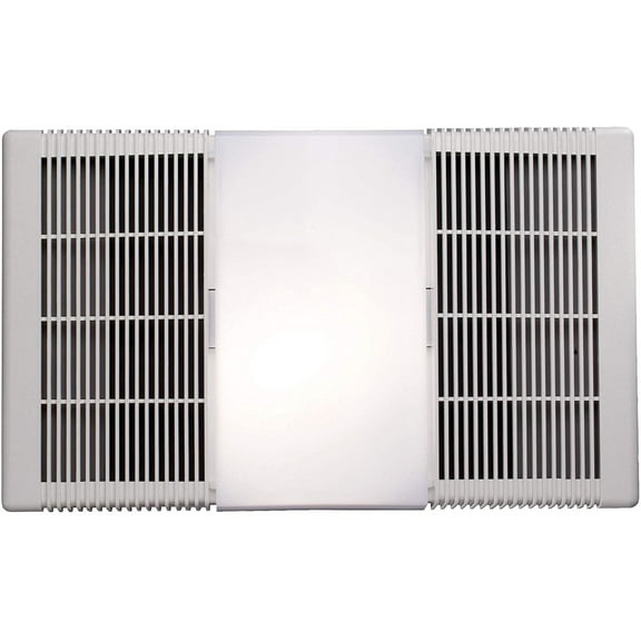 Ceiling Bathroom Exhaust Fan and Light Combo, 100-Watt Incandescent Lighting, 4.0 Sones, 70 CFM , White