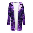 thumbnail image 4 of WXLWZYWL Halloween Cardigan for Women Funny Halloween Print Open Front Cardigans Long Sleeve Sweater Coats Tops, 4 of 5