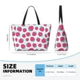 thumbnail image 4 of Xecao Hand Drawn Strawberry for versatile beach bag for women includes zipper pockets and waterproof material, ideal for vacations and adventures., 4 of 7