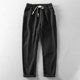 thumbnail image 2 of Pantalones de moda nuevos en oferta para hombre, de algodón y lino, color negro arrugado, informales, de verano, estilo coreano, estéticos, con estilo, tendencia Y2k, 2 of 4