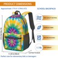 thumbnail image 3 of Red and Yellow Tie Dye Pattern 17" School Backpacks for Teens,Waterproof Oxford Fabric,S-Shape Padded Straps for School,Travel,Hiking,Camping, 3 of 6