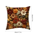 thumbnail image 3 of Vintage Floral Throw Pillow Covers, Short Pile Plush Boho Decorative Square Pillowcases for Living Room Couch Bed Decor, 3 of 6