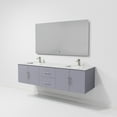 thumbnail image 6 of Lexora Home Geneva 72" Carrara Marble Top Double Vanity in Dark Gray, 6 of 11