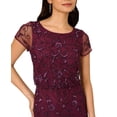 thumbnail image 3 of Adrianna Papell CASSIS Women's Boat-Neck Short-Sleeve Beaded Blouson Gown, US 16, 3 of 4