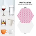 thumbnail image 6 of Yiaed Breast Cancer Awareness5 Print Leather Coasters for Drinks - Cup Coasters Coffee Table Kitchen Table Bar, Home & Office Gifts Handmade Drink Coasters-Hexagon, 6 of 6