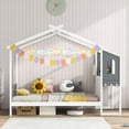 thumbnail image 4 of Gymax Twin Size Kids House Bed w/ Study Desk & Removable Box Drawers Hanging Hooks, 4 of 10
