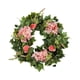 thumbnail image 5 of Corona de hortensias rosas, corona de flores artificiales para puerta delantera, corona colgante de primavera para Festival de Primavera, celebración Macarena Corona de hortensias, 5 of 8