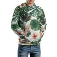 thumbnail image 2 of Leaf Flowers Nordic Tropical Plants Regular Fit Hoodie, Sporty Pullover Hooded Sweatshirt for Men Women Muscle 5XL, 2 of 6