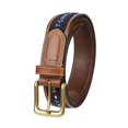 thumbnail image 1 of Cinturón Tommy Hilfiger con cinta incrustada azul marino para hombre, talla 30, 1 of 6