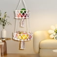 thumbnail image 7 of MOQIN 3 Tier Hanging Fruit Basket for Kitchen, Hanging Basket for Fruit and Vegetable Storage, Boho Wall Baskets for Organizing, Boho Decor for Indoor Plants, 43 Inches, 7 of 7