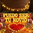 thumbnail image 2 of Be My Girlfriend" LED Light-Up Letters Set - 14 LED Letters & 1000 Rose Petals for Valentine's Day Proposal Decor, 2 of 6