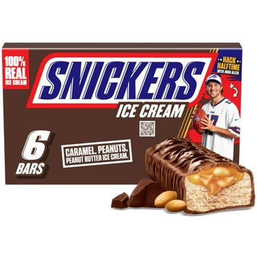Snickers Creamy Peanut Butter Ice Cream Bars, 12 fl oz, 6 Pack