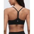 thumbnail image 3 of CRZ YOGA Butterluxe Ruched Sports Bras for Women V Neck  Y Back Wireless Padded Yoga Crop Top, 3 of 6