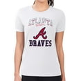 thumbnail image 4 of Women's G-III 4Her by Carl Banks White Atlanta Braves Super-Slim Fit Lightweight Team Logo Graphic T-Shirt, 4 of 5