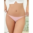 thumbnail image 3 of Buankoxy 8 Pack Women's Low-Rise String Bikini Panty Stretch Briefs(Multi-color,Size5), 3 of 12