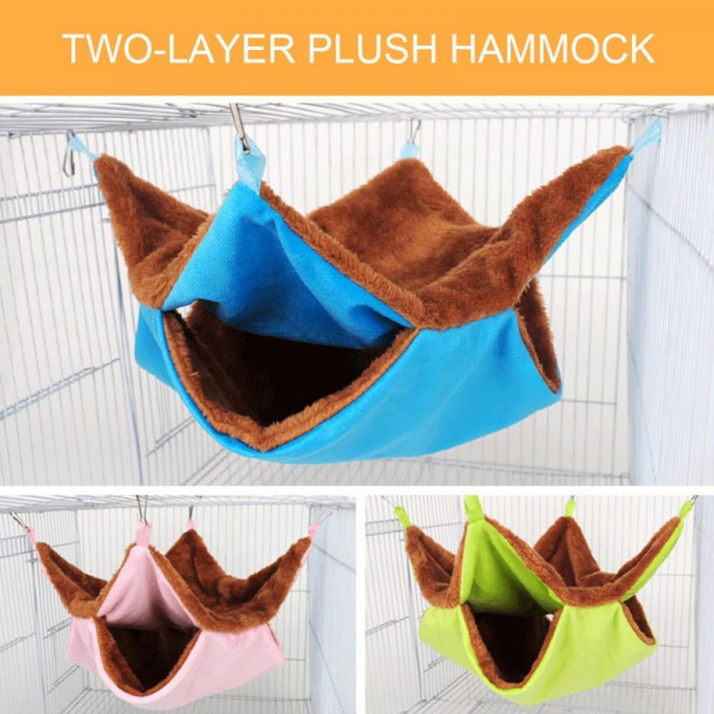 kathson Pet Hammock Hamster Hanging Toy Small Animal Cat Ferret Rat Mouse Guinea Pig Gerbil Chinchilla Degu Squirrel Double Bunkbed Sleeper Hanging Bed Cage Accessories 