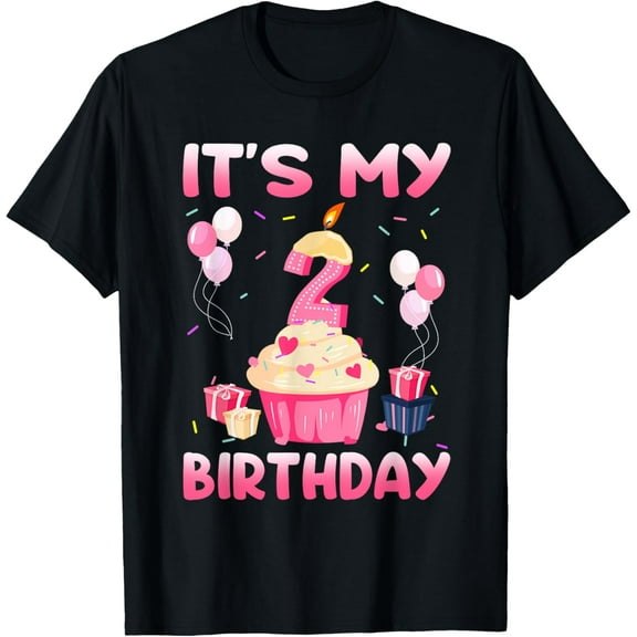Exquisite and comfortable-It's My 2nd Birthday Sweet Cupcake 2 Year Old Party Bday T-Shirt