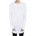 thumbnail image 2 of Aueoeo T Shirts For Men Crew Neck Long Sleeve Casual Tee Shirts Longline Droptail Shirt Spring Casual Top XX-L, 2 of 5