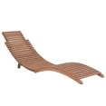thumbnail image 2 of vidaXL Folding Sun Lounger Solid Teak Wood, 2 of 12