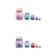thumbnail image 1 of 10 Uds.  pintada a mano, muñecas Matryoshka, deseos de juguete Rosado morado CUTICAT muñeca rusa de anidación, 1 of 1
