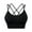 Black, variant on Womens Cross Back Sport Bras Padded Strappy Criss Cross Cropped Bras For Yoga Workout Fitness Low Impact Bras Plus Size Shockproof Wire Free Lingerie