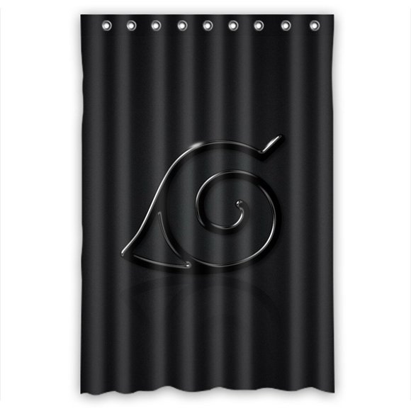 TOUXIHAA Naruto Konoha Logo Shower Curtain Bathroom Curtain Set with Hooks Size 48x72 inches