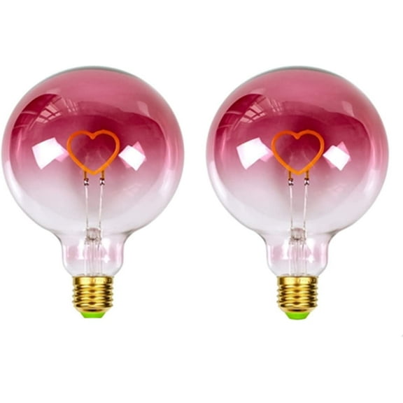 LINLIN E27 LED Light Bulbs, Retro Edison Light Bulb G125 2W 2000K Globe Spiral LED Bulbs, Dimmable AC 220V-240V for Lighting Decor, Chandelier Home and More