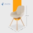 thumbnail image 5 of Silla Tapizada Acolchonada con Asiento Giratorio Tipo Eames para Oficina Comedor Sala Beige Gaon, 5 of 5